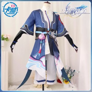 Game Honkai: Star Rail Yanqing Cos Clothes Han Elements Customs Cosplay Suit Clothes Little Boy Wig Men And Women Hanfu Anime