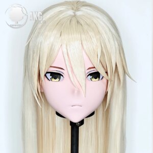 Customize Character Female/Girl Resin Kig Full Head With Lock Anime Cosplay Japanese Anime Kigurumi Mask
