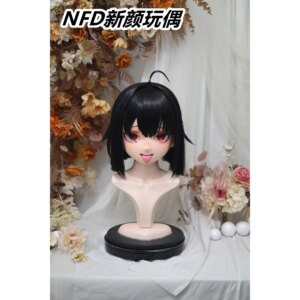 Customize Character Female/Girl Resin Kig Full Head With Lock Anime Cosplay Japanese Anime Kigurumi Mask