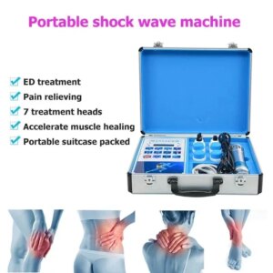 Muscle Massager Shockwave Therapy Machine with 7 Heads ED Treatment Pain Relief Lattice Ballistic Shock Wave Physiotherapy Tool