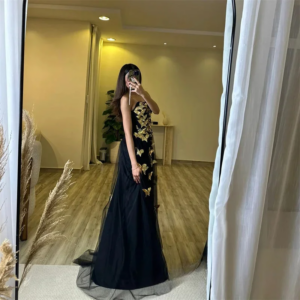 Little Daisy Customized  Classic Modern Style Formal Evening Strapless Ball Gown Appliques Tulle Bespoke Occasion Dresses