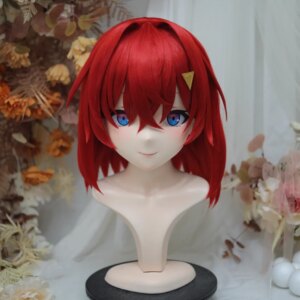(NFD38–3)Customize Full Head With Lock Pretty Female/Girl Japanese Animego Character Kig Cosplay Kigurumi Mask Crossdress Doll