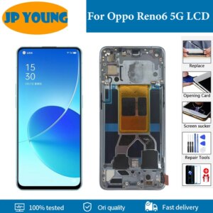 6.43″ Original AMOLED Display For OPPO Reno6 5G PEQM00 CPH2251 LCD Touch Screen Digitizer Assembly Repair Replacement Parts