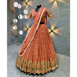 Orange Lehenga CholI India Bollywood Designer ChoI Wear Bollywood Fullystitche Pakistan Clothing