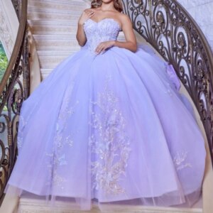 Lavender Shiny Quinceanera Dresses Ball Gown Off The Shoulder Applique Lace Beading Tull Party Birthday Sweet 16 Vestidos 15 De