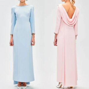 High Quality Sparkle Exquisite Jersey Sequined Ruched Party A-line High Collar Bespoke Occasion Gown Midi Dresses