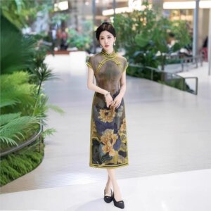 Cheongsam national wind pressure flaperon leaves fringe Hanfu hanging pieces
