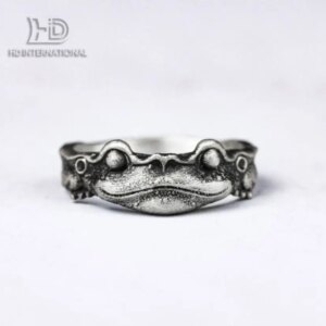 925 silver Frog prince copper ring jewelry, brass ring frog couple personality froschkönig frosch jewelry handmade custom jewelr