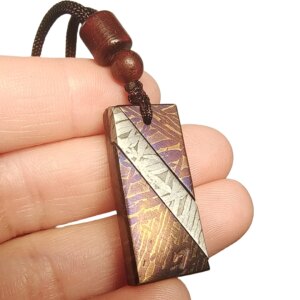 20g Muonionalusta meteorite pendant Natural iron meteorite pendant Meteorite slice Collection -LK187