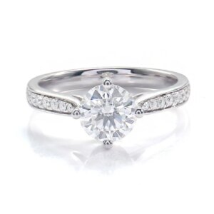 Provence Moissanite Eternity Rings for Couples 10K/14K/18K 1CT Round Cut D Color VVS1 women’s Anniversary Rings GRA Certificate