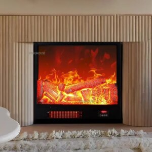 Electronic Fireplace Core Heater Living Room TV Cabinet Atmosphere Light 3D Simulated Flame Decoration Embedded Fake Fireplace M