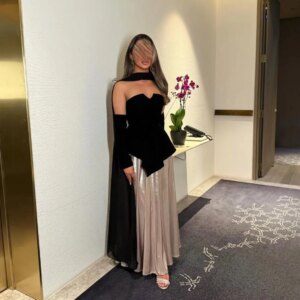 Customized A-Line Prom Dresses Tea-Length Sleeveless Strapless Evening Dresses Fashion Flowers Sexy Backless Party Dresse
