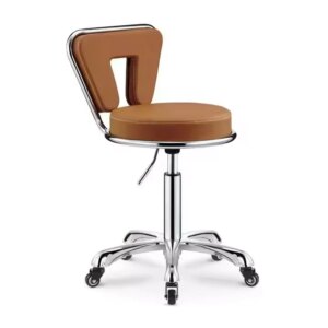 Hot Sale Quality Hair Salon Hydraulic Adjustable Beauty Salon Leather Chairs  Stool With Wheels for Home and Barbers Shop