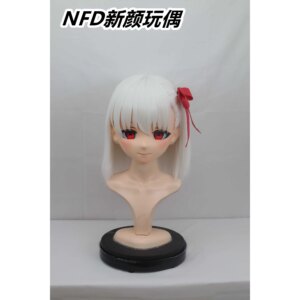 Customize Character Female/Girl Resin Kig Full Head With Lock Anime Cosplay Japanese Anime Kigurumi Mask