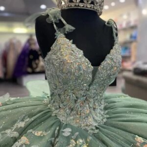 Customized Real Mint Green Sparkly Special Occasion Dresses 16 Year Girls Floral Prom Party Gown Vestidos de 15 Quinceanera 2025