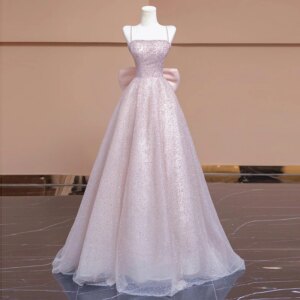 Glitter Party Dresses Sweet 15 Quinceanera Dresses Sleeveless A-line Prom Dress Spaghetti Strap Fromal Dress Customized