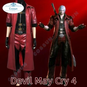 Devil May Cry 4 Dante Show Men’s Clothing Everyday Leather Clothing Cosplay Costume Cos Game Anime Party Uniform Hallowen Play