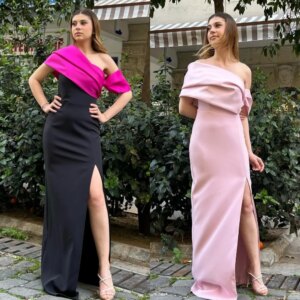 Customized Sparkle Exquisite Jersey Draped Pleat Celebrity A-line Off-the-shoulder Bespoke Occasion Gown Long Dresses