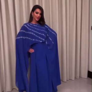 customized Elegant Two Pieces Prom Dresses O-Neck Pleated Beadings Floor Length Party Dresses Evening Dresses