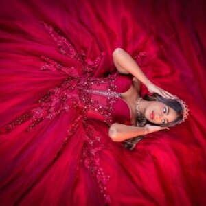 Customized red Off Shoulder Quinceanera Dress sequin applique beads Lace 3D flower vestidos de 15 Quinceanera