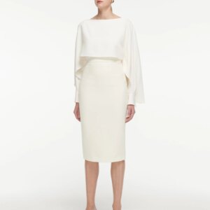 CustomizedModern Jersey Straight Evening Dress Long Sleeves Crew neck Knee Length White Saudi Arabia 2024 فساتين سهره نسائيه فخم