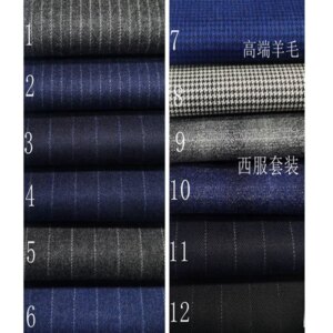 Plush black striped clothing fabric suit pants skirt trench coat professional