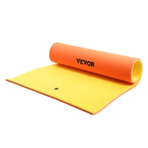 Large 9×6 FT Floating Water Pad, 3-Layer Floating Dock for Adults Kids, 1.3″ Thick Tear-Resistant XPE Foam Raft, Floating Island
