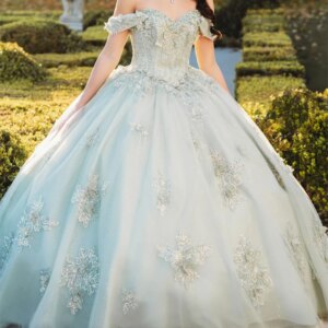 Light Green Sparkly Quinceanera Dresses Ball Gown Off The Shoulder Lace Applique Beading Tull Birthday Party Corset Sweet 16