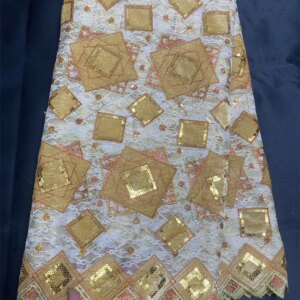 5yards French Sequins Flocking Velvet Lace Fabric 2024 High Quality African Velvet Lace Fabric For Women Luxury Party Dresses