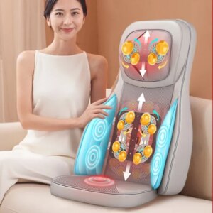Shoulder Cervical Spine Waist Hip Heated Massager,automatic Kneading Full Body Massage Mat Multi-functional Back Chair Massagers