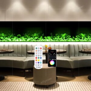 5-year warranty smart 3D flame atomization fireplace water steam electric fireplace humidifier remote control embedded timer