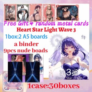 2025 Newest Heart Star Light Wave 3 A5 Waifu Boards Collection – Waifu Box Doujin Booster Spicy Art Toy Gift for Hobbyists