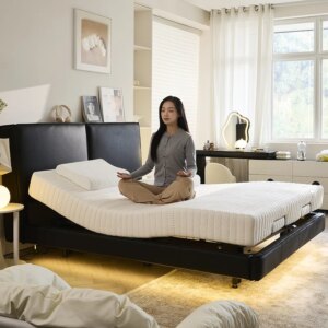 Adjustable Bedroom BedZero Gravity Smart Bed Multifunctional Leather Bed Master Bedroom Soft Bed