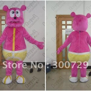 Christmas Pink Bear Mascot Costume Suits Cosplay Party Game Dress HOT Mascot Costume