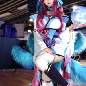 Hot Game LOL Spirit Blossom Ahri The Nine-Tailed Fox Cosplay Prop Wonderful Tails Props for Halloween Fancy Party Accessories