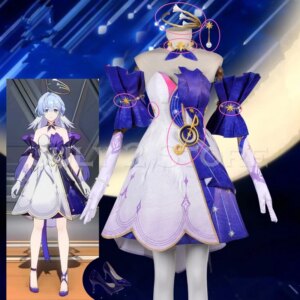 Honkai Star Rail Robin Cosplay Costume Dress Honkai Star Rail Uniform Earrings Singer Brother Sunday Halloween Party Women Prop