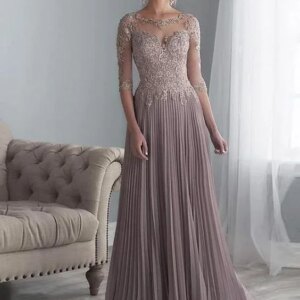 Long Chiffon Pleats Mother of the Bride Dresses Robes Invitee Mariage vestidos de fiesta elegantes para mujer2025