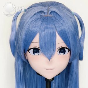 Customize Character Female/Girl Resin Kig Full Head With Lock Anime Cosplay Japanese Anime Kigurumi Mask