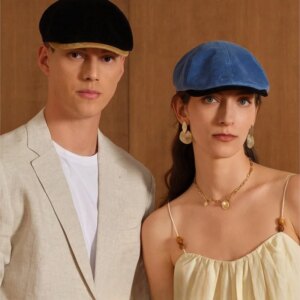 Light luxury new elegant fashion black cap for men and women