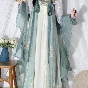 New Ancient Chinese Clothing Women’s Chest-High Dress Improved Han Elements Hanfu Summer Daily in Stock Versatile