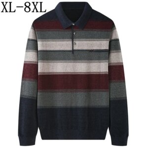 7XL Size 8XL 6XL Men’s Jumpers 2023 New Autumn Fashion Mens Christmas Sweater Wool Men Pullover Square Collar Men’s Knitwear