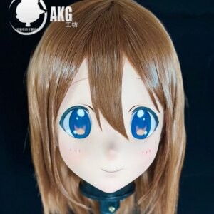 Customize Character Female/Girl Resin Kig Full Head With Lock Anime Cosplay Japanese Anime Kigurumi Mask