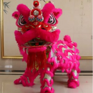 Double Lion Dance Prop Set Hand Woven Australian Wool Lion Dance Costume