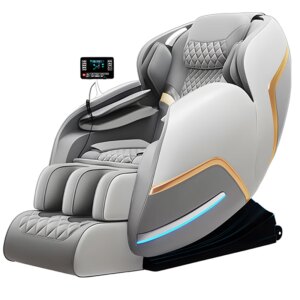 Multifunctional Massage Chair Zero Gravity Heating Shiatsu Body Massager Air Pressure Body Neck Foot Durable PU Leather