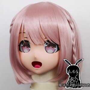 (RB0403)Customize Lockable Full Head Resin Cartoon Cosplay Japanese Character Anime Role Play Kigurumi Mask With Back Shell