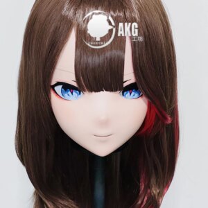 Customize Character Female/Girl Resin Kig Full Head With Lock Anime Cosplay Japanese Anime Kigurumi Mask
