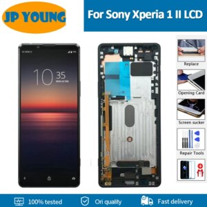 6.5” original For Sony Xperia 1 II XQ-AT51 LCD display with frame touch screen digitizer Assembly For Sony X1 ii lcd display