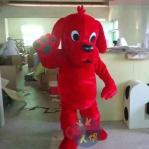 New Adult Professional Red Dog Mascot Costume Party Christmas Fancy Dress Halloween Mascot Costume Free Ship