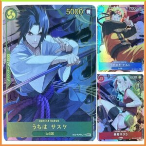 Anime NARUTO DIY ACG Haruno Sakura Sasuke Uzumaki Naruto Tabletop Battle Game Collectible Cards Toys for boys Birthday Gift