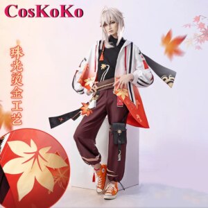 CosKoKo Kaedehara Kazuha Cosplay Anime Game Genshin Impact Costume Handsome Daily Trendy Clothes Unisex Party Role Play Clothing